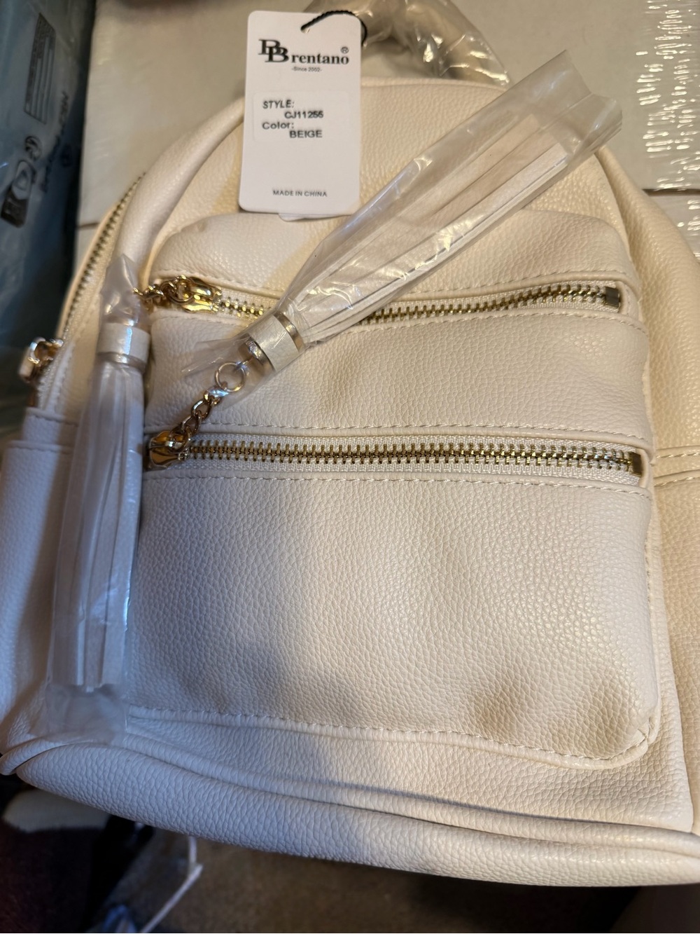 Brentano Cream mini Backpack - Chic Everyday Style